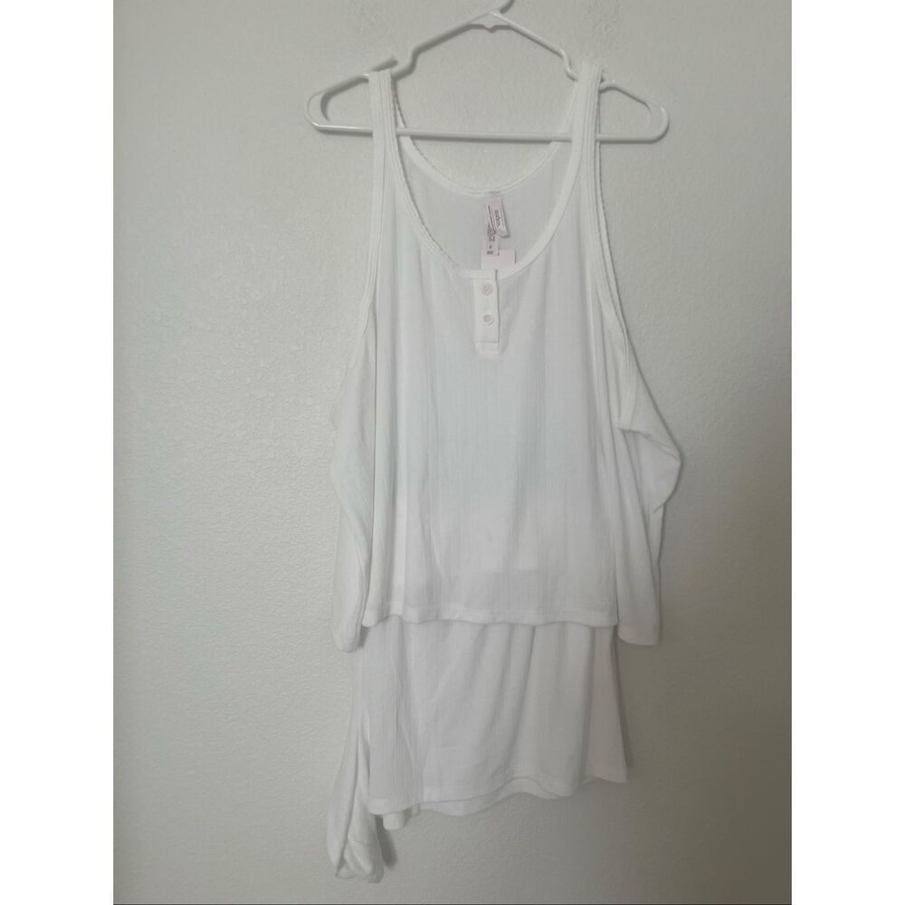 Auden White Layered Sleep Tank Pajama Top